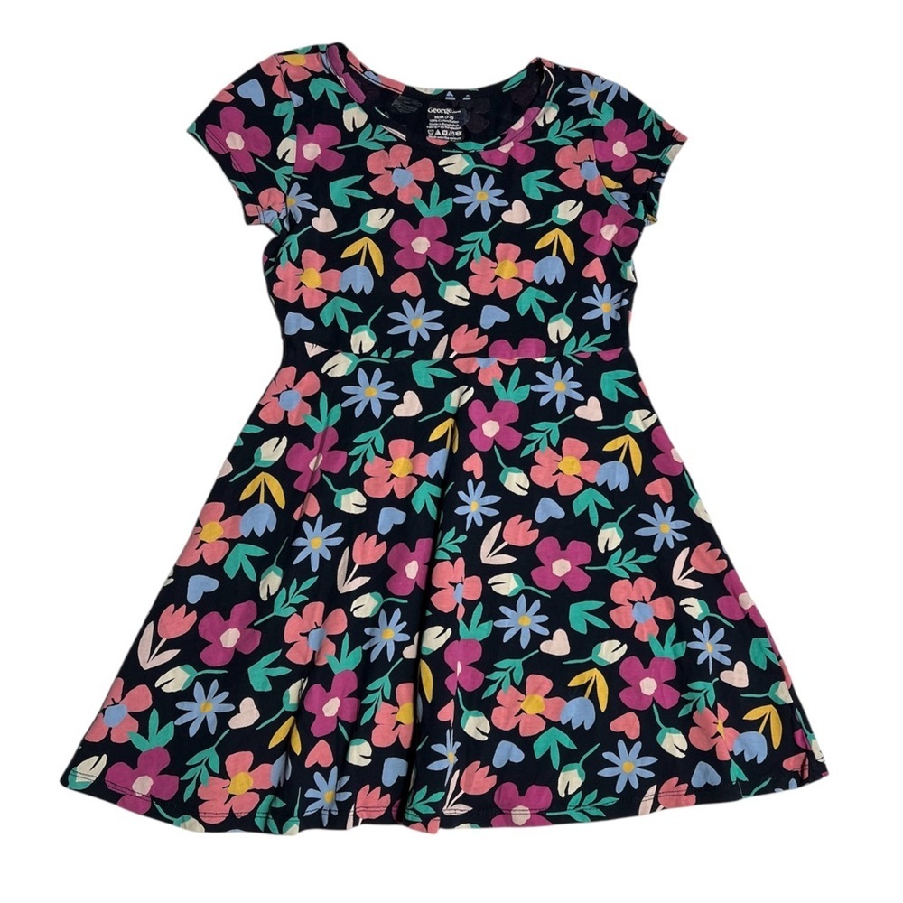 George‎ Pink and Orange Casual A-Line Sundress